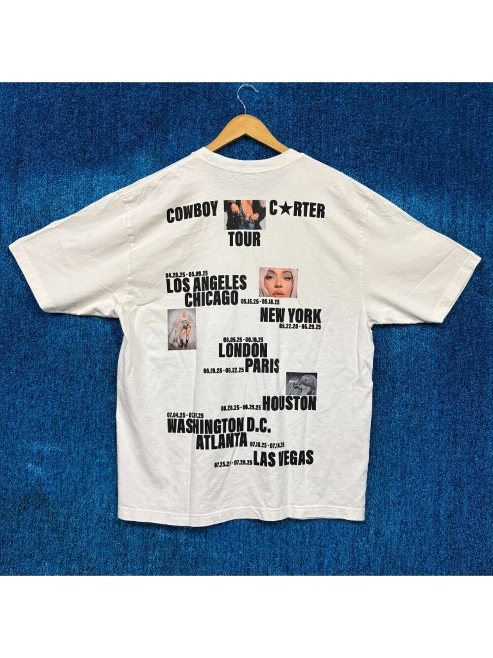 Beyoncé The Official Cowboy Carter Tour Stops Country Tee XL